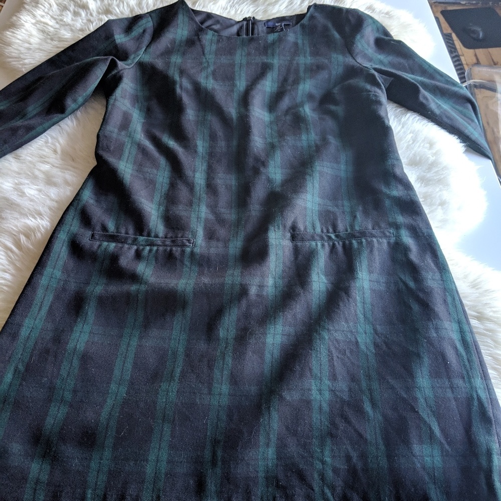 The Gap Tartan Green shift dress